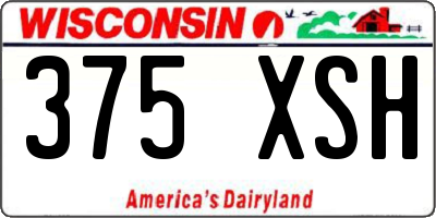 WI license plate 375XSH