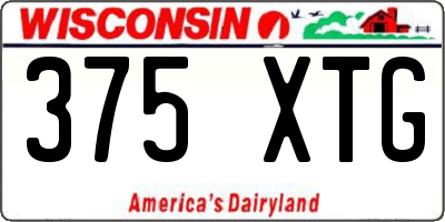 WI license plate 375XTG