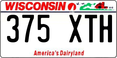 WI license plate 375XTH