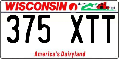 WI license plate 375XTT