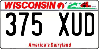 WI license plate 375XUD