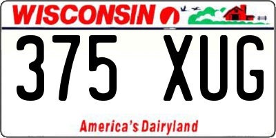 WI license plate 375XUG