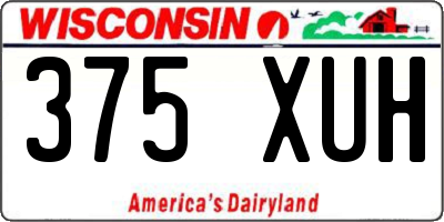 WI license plate 375XUH