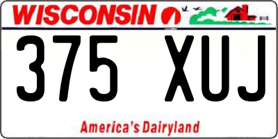 WI license plate 375XUJ