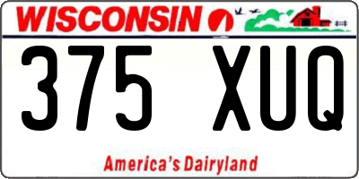 WI license plate 375XUQ