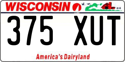 WI license plate 375XUT
