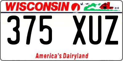 WI license plate 375XUZ