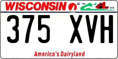 WI license plate 375XVH