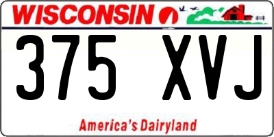 WI license plate 375XVJ