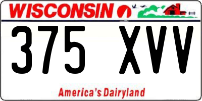 WI license plate 375XVV
