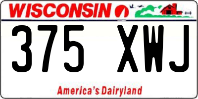 WI license plate 375XWJ
