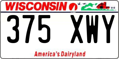 WI license plate 375XWY