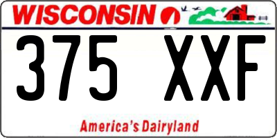 WI license plate 375XXF