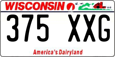 WI license plate 375XXG