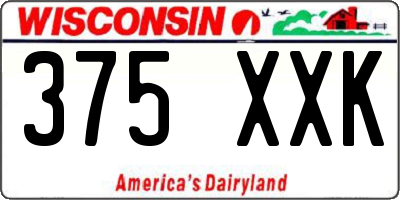 WI license plate 375XXK