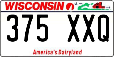 WI license plate 375XXQ