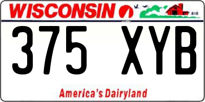 WI license plate 375XYB