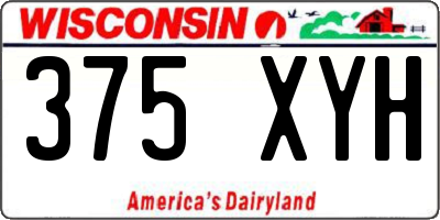 WI license plate 375XYH