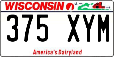 WI license plate 375XYM
