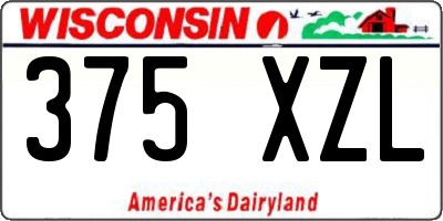 WI license plate 375XZL
