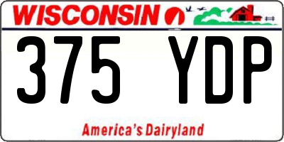 WI license plate 375YDP