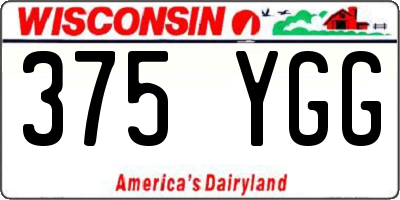 WI license plate 375YGG