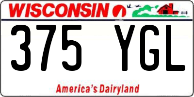 WI license plate 375YGL