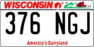 WI license plate 376NGJ