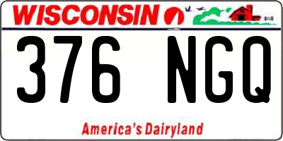 WI license plate 376NGQ