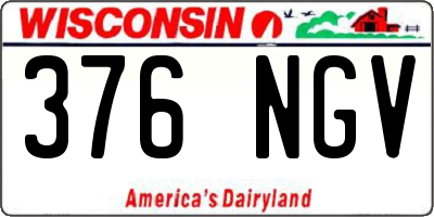 WI license plate 376NGV