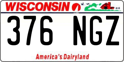 WI license plate 376NGZ