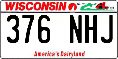 WI license plate 376NHJ