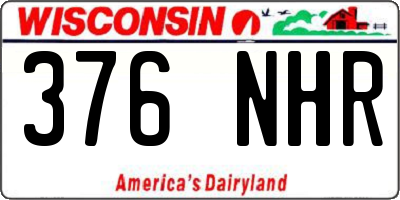 WI license plate 376NHR