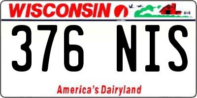 WI license plate 376NIS