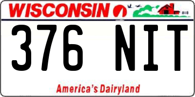WI license plate 376NIT