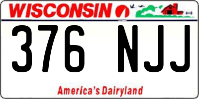 WI license plate 376NJJ