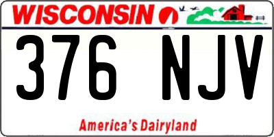 WI license plate 376NJV