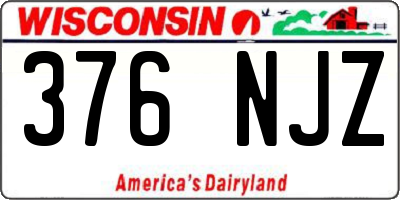 WI license plate 376NJZ
