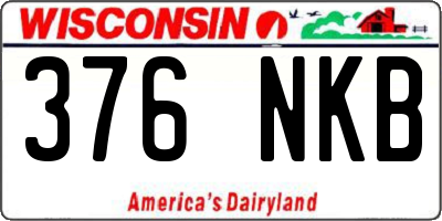 WI license plate 376NKB