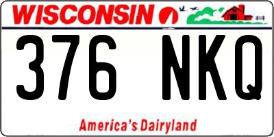 WI license plate 376NKQ