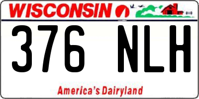 WI license plate 376NLH