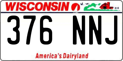 WI license plate 376NNJ