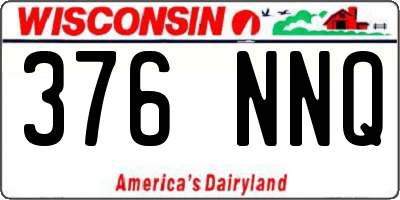 WI license plate 376NNQ