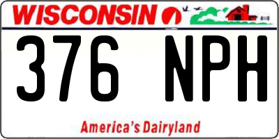 WI license plate 376NPH