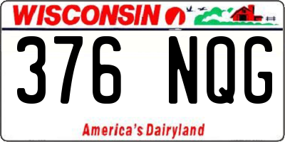 WI license plate 376NQG