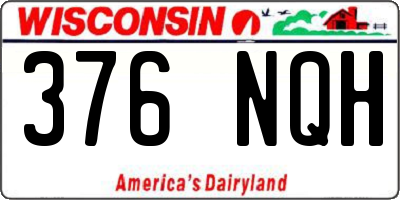 WI license plate 376NQH