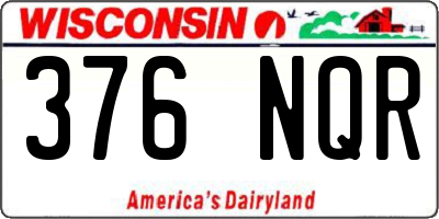WI license plate 376NQR