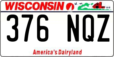 WI license plate 376NQZ