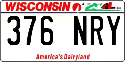 WI license plate 376NRY
