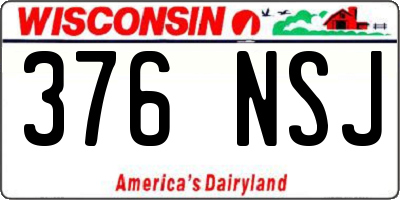 WI license plate 376NSJ